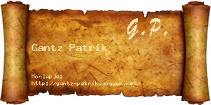 Gantz Patrik névjegykártya